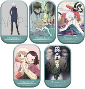 【2023年3月21日】SPY×FAMILY スクエア缶バッジ（MISSION:21～25）