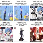 Re:ゼロから始める異世界生活 2024年4月プライズ予定まとめ