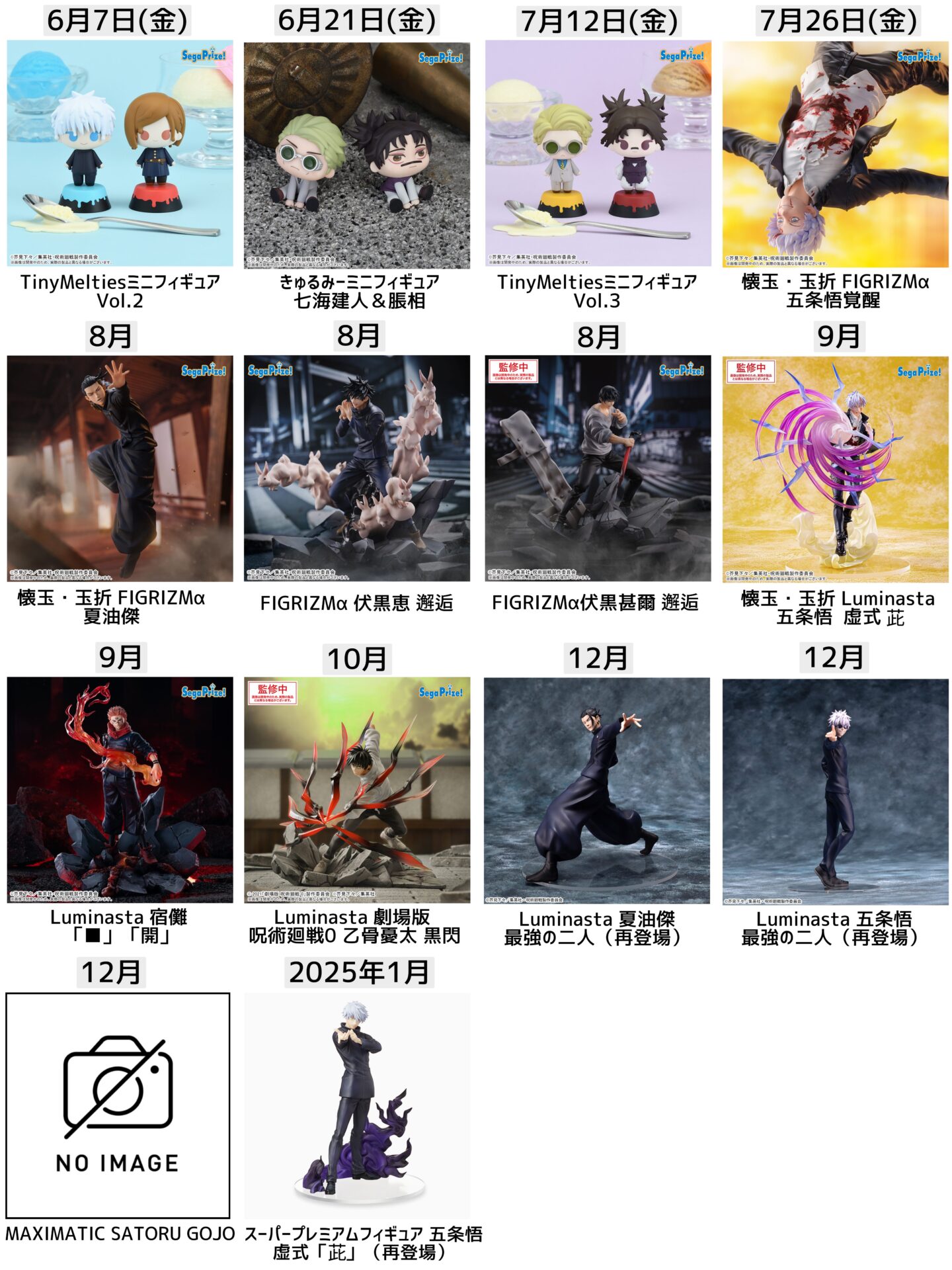 2024年5月24日】呪術廻戦 渋谷事変 TinyMelties ミニフィギュア Vol.1 | サブカルホリック